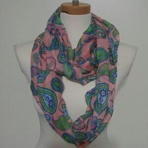 Lightweight paisley infinity scarf